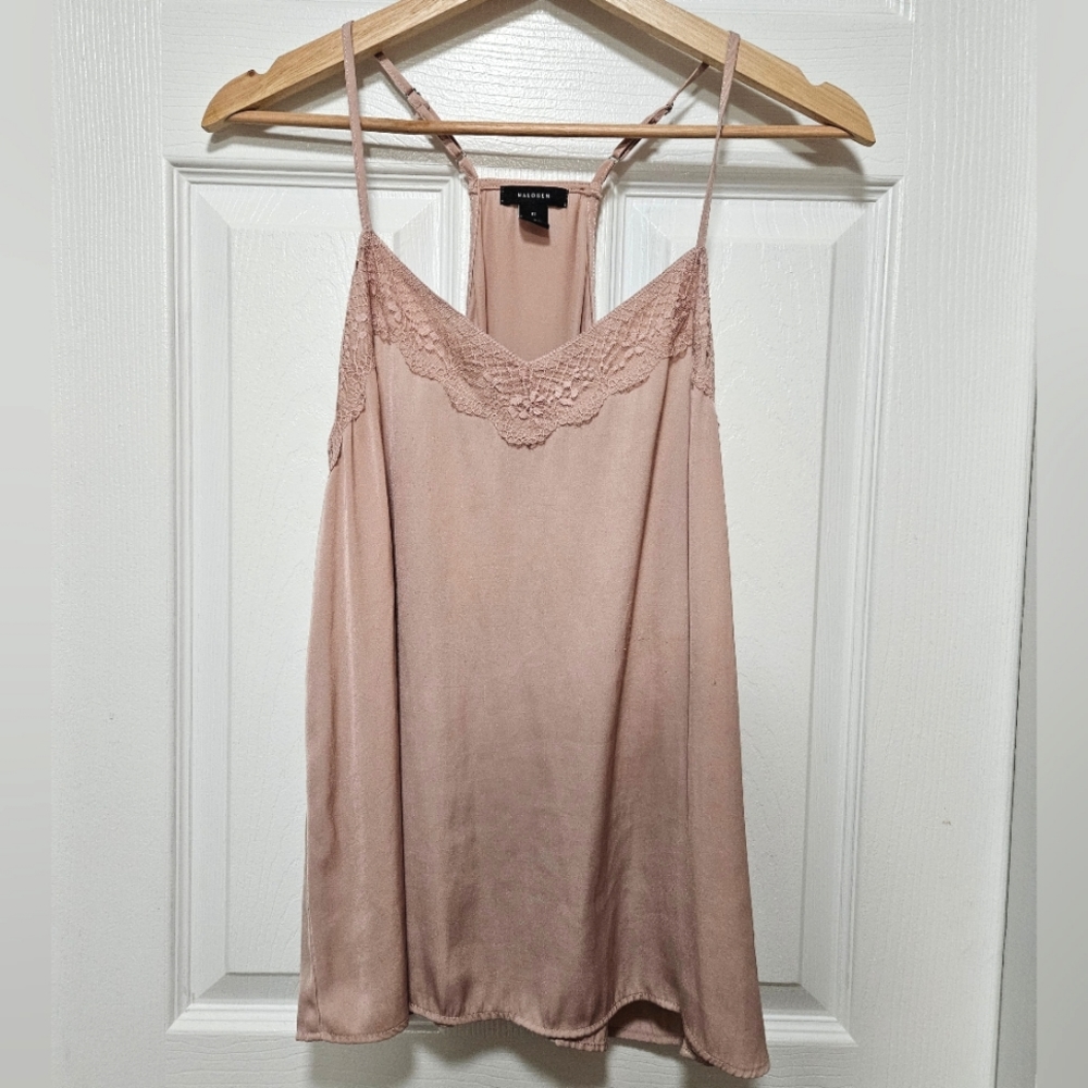 Halogen Lace Trimed Racerback Camisole in Adobe (Mauve/Dusty Rose Pink)
